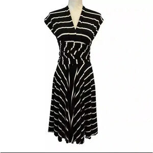 Black w/ White Stripes Butter Dress by Nadia OSFM